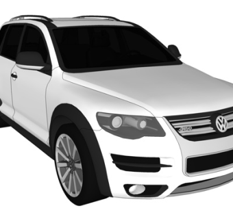 现代大众汽车su模型