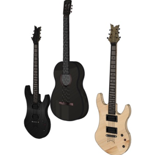 现代吉他su模型