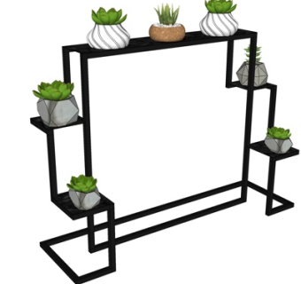 现代仙人掌盆栽su模型