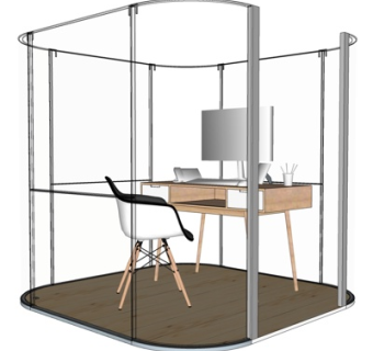 北欧实木书桌椅su模型