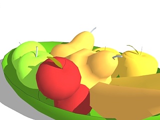 现代苹果<em>梨子</em>香蕉su模型