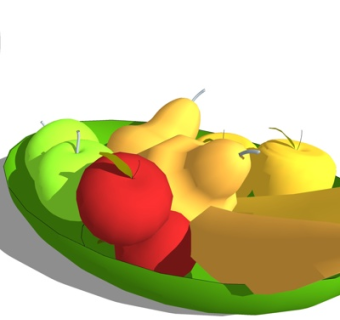 现代苹果梨子香蕉su模型