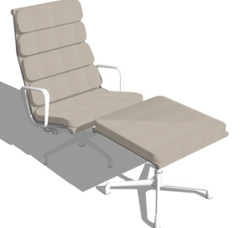 现代布艺休闲椅su模型