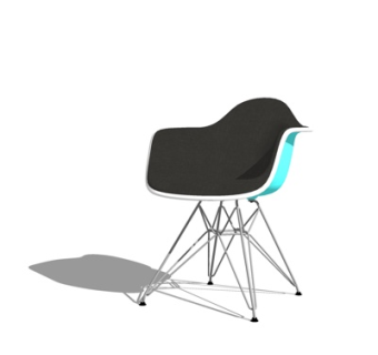 北欧金属单椅su模型