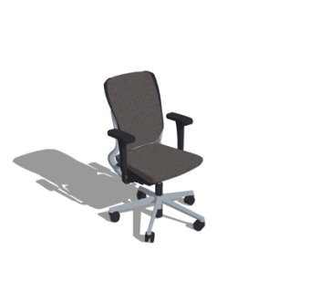 现代旋转办公椅su模型