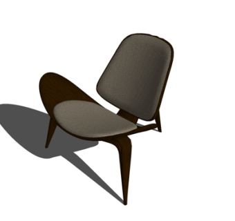 现代布艺休闲椅su模型