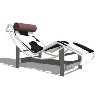 现代休闲躺椅su模型