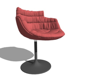 现代布艺单椅su模型