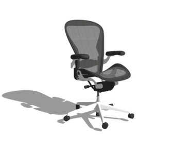 现代网格办公椅su模型