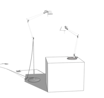 现代金属台灯su模型