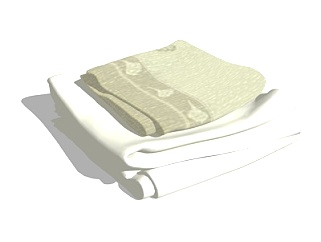 现代浴巾毛巾su模型