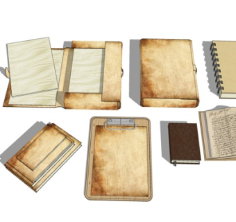 现代日记本笔记本su模型