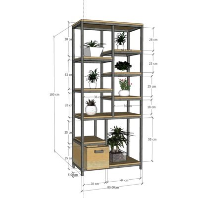 现代展示柜su模型