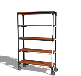 现代展示柜su模型