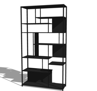 现代展示柜su模型