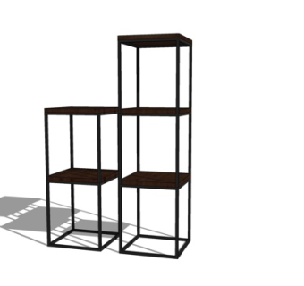 现代展示柜su模型