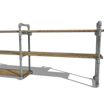 现代展示柜su模型