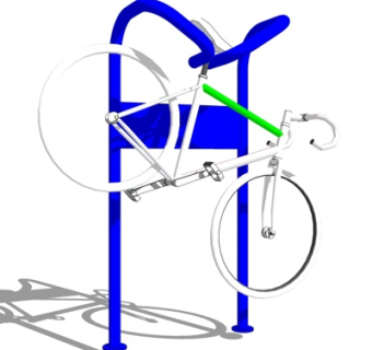 现代单车车架su模型
