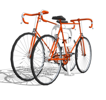 现代单车车架su模型