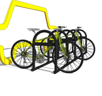 现代单车车架su模型