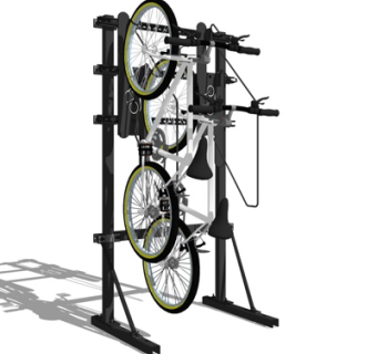 现代单车车架su模型