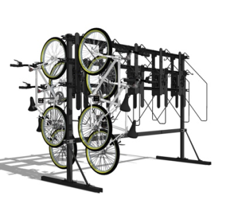 现代单车车架su模型