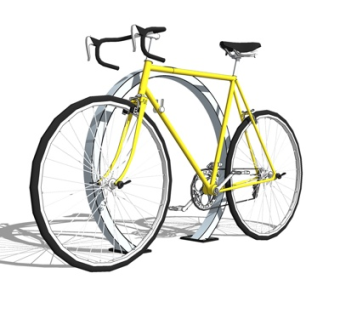 现代单车车架su模型