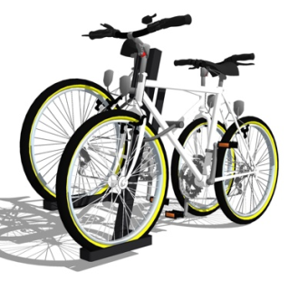 现代单车车架su模型