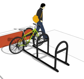 现代单车车架su模型