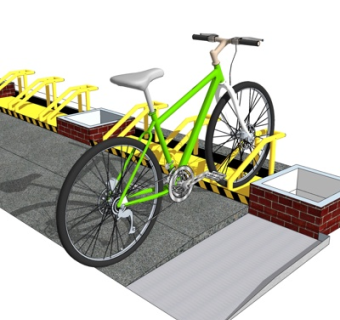 现代单车车架su模型