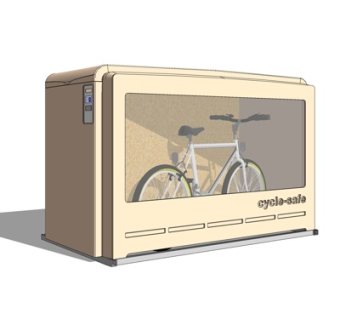 现代单车车架su模型