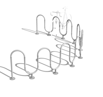 现代单车车架su模型