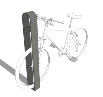 现代单车车架su模型