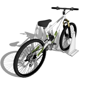 现代单车车架su模型