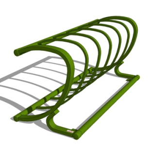 现代单车车架su模型