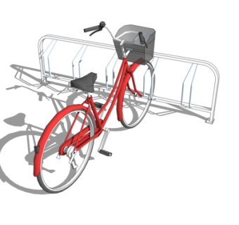 现代单车车架su模型