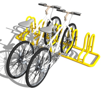 现代单车车架su模型