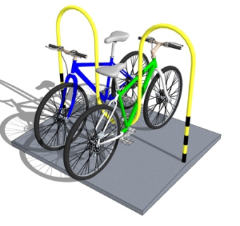 现代单车车架su模型