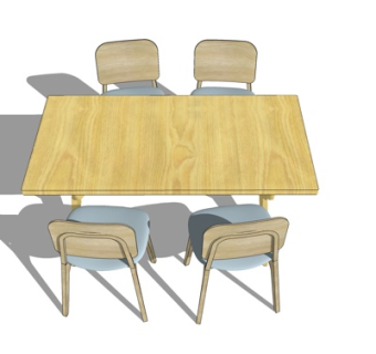 现代餐桌su模型