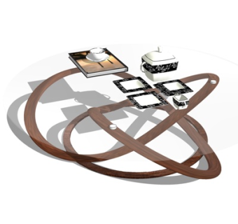 现代茶几su模型