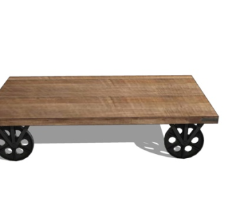 工业风茶几su模型