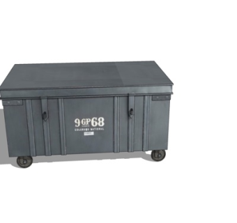 工业风茶几su模型