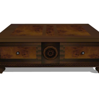 美式茶几su模型