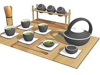 新中式<em>茶具</em>su模型