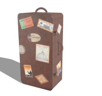 美式储物箱su模型