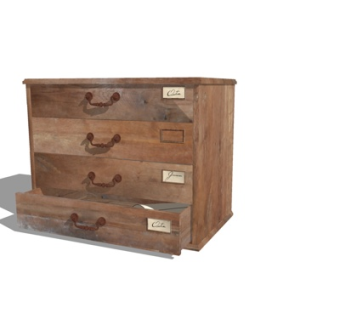 美式斗柜su模型