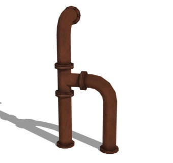 工业风水管su模型