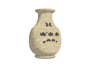新中式花瓶su模型