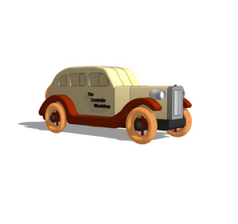 现代老爷车摆件su模型