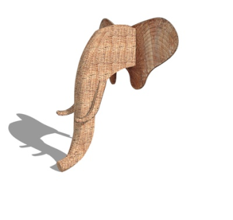 北欧大象挂件su模型